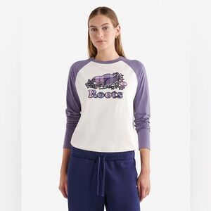 ROOTS BEAVER PLAID LONG SLEEVE TOP